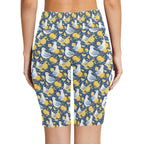Lemon Seagull Women's Bike Shorts With Side Pockets