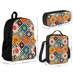 Happy Retro Flowers - Three Piece Backpack Set
