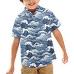 Japanese Waves Junior Kids Hawaiian Shirt