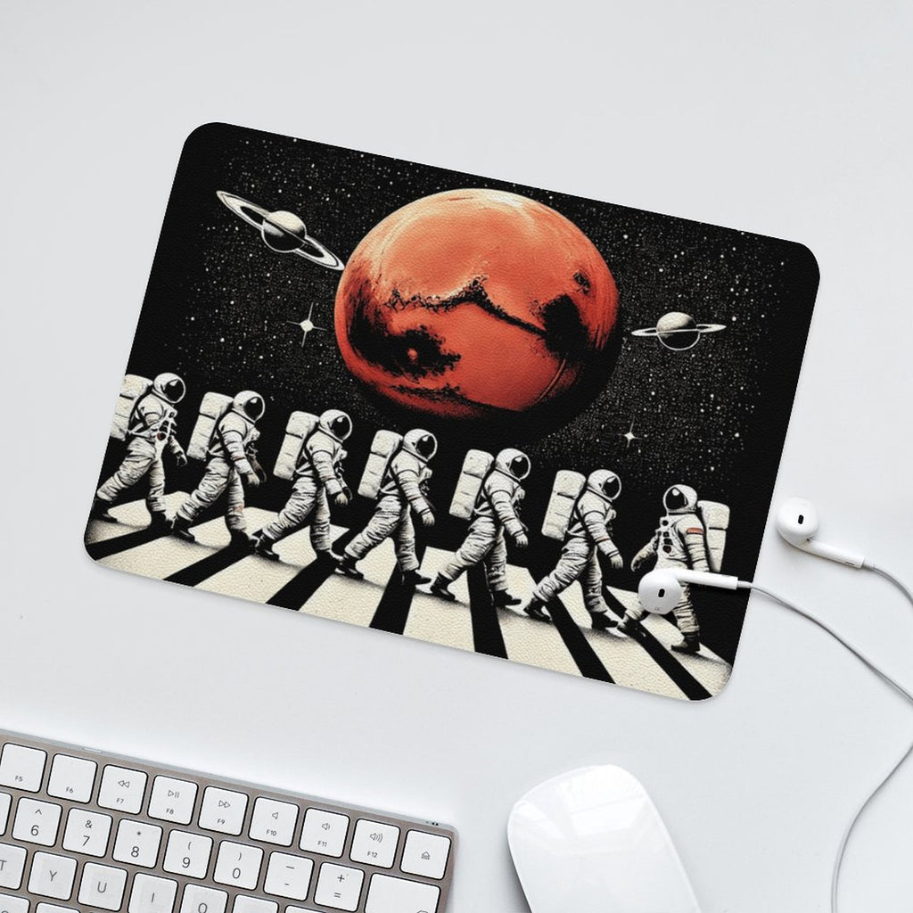 Astronaut Zebra Crossing Leather Mouse Pad Leather Mouse Pad Music Printed Offshore Space