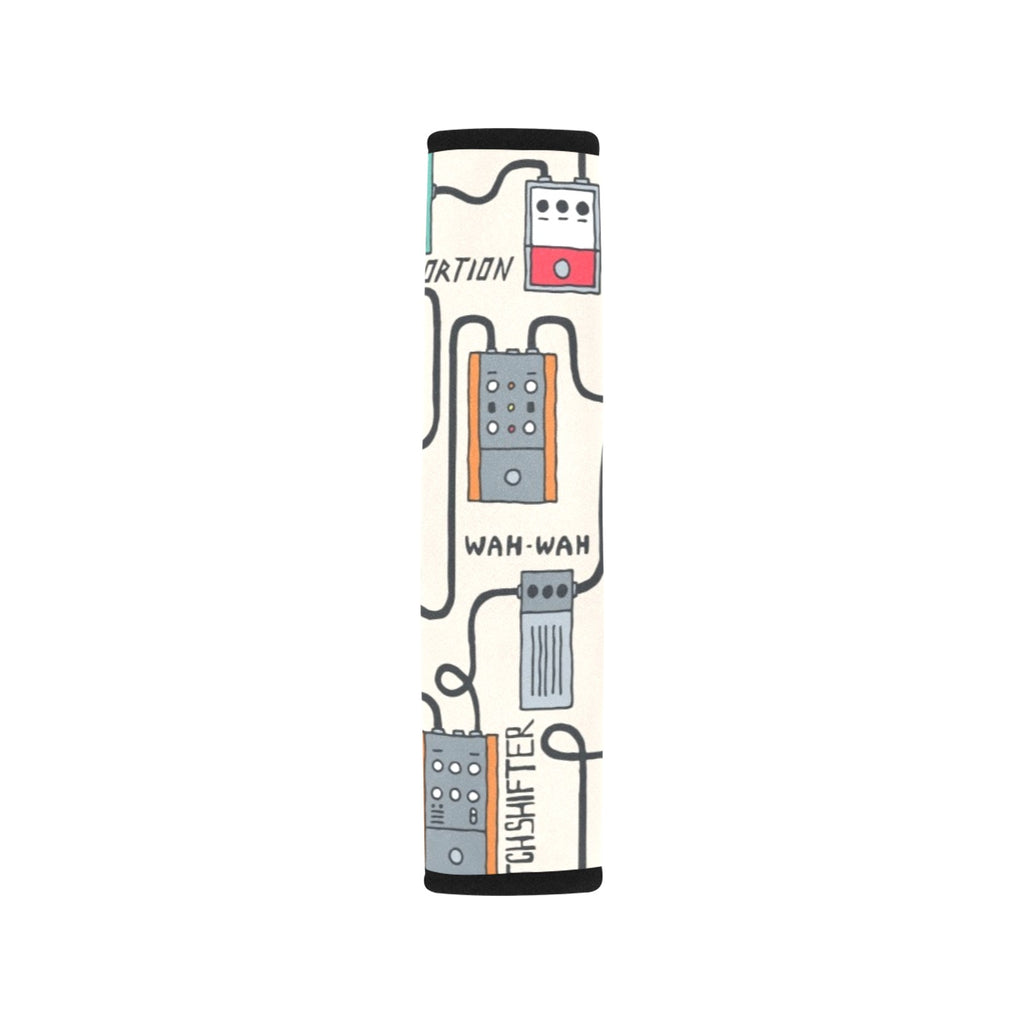 Guitar Pedals Car Seat Belt Cover 7''x10'' (Pack of 2) Car Seat Belt Cover 7x10 (Pack of 2) Music Printed Offshore