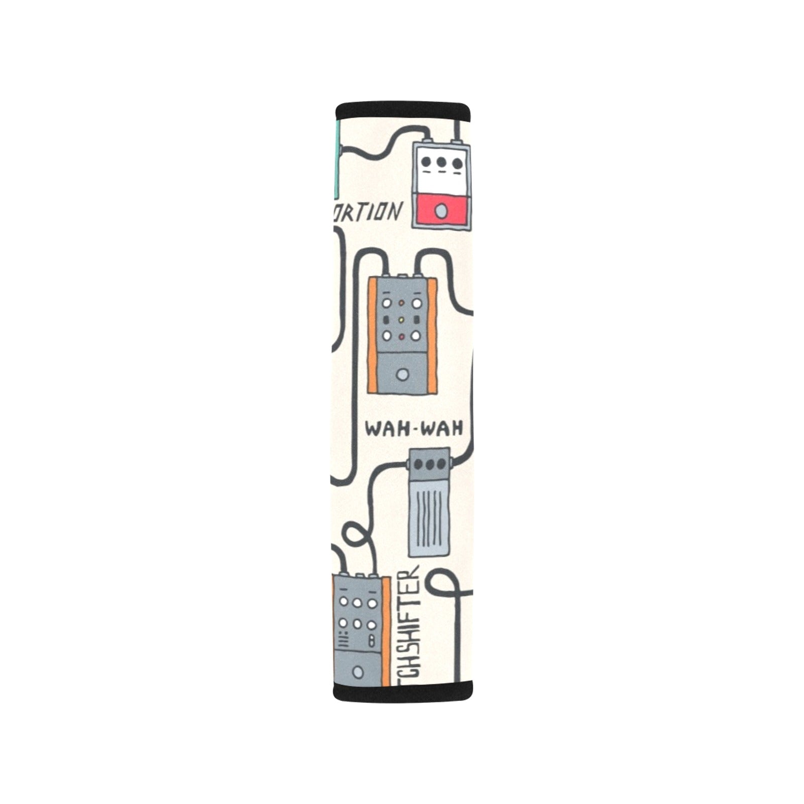 Guitar Pedals Car Seat Belt Cover 7''x10'' (Pack of 2) Car Seat Belt Cover 7x10 (Pack of 2) Music Printed Offshore
