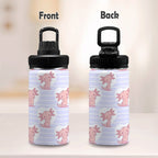 Axolotl Love Kids Water Bottle with Chug Lid (12 oz) Kids Water Bottle with Chug Lid animal Printed Offshore