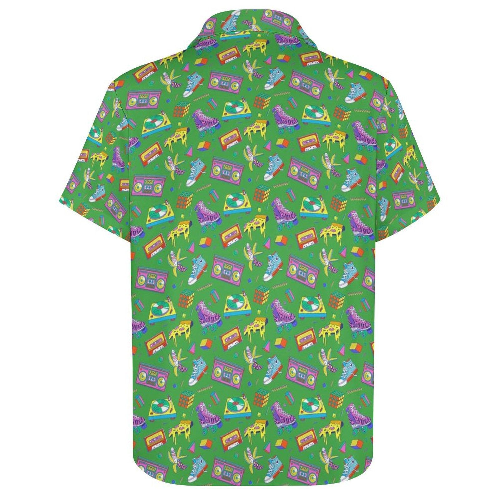 Bright 80's Women's Short-Sleeve Button Up Shirt Women's Short-Sleeve Button Up Shirt Printed Offshore Retro