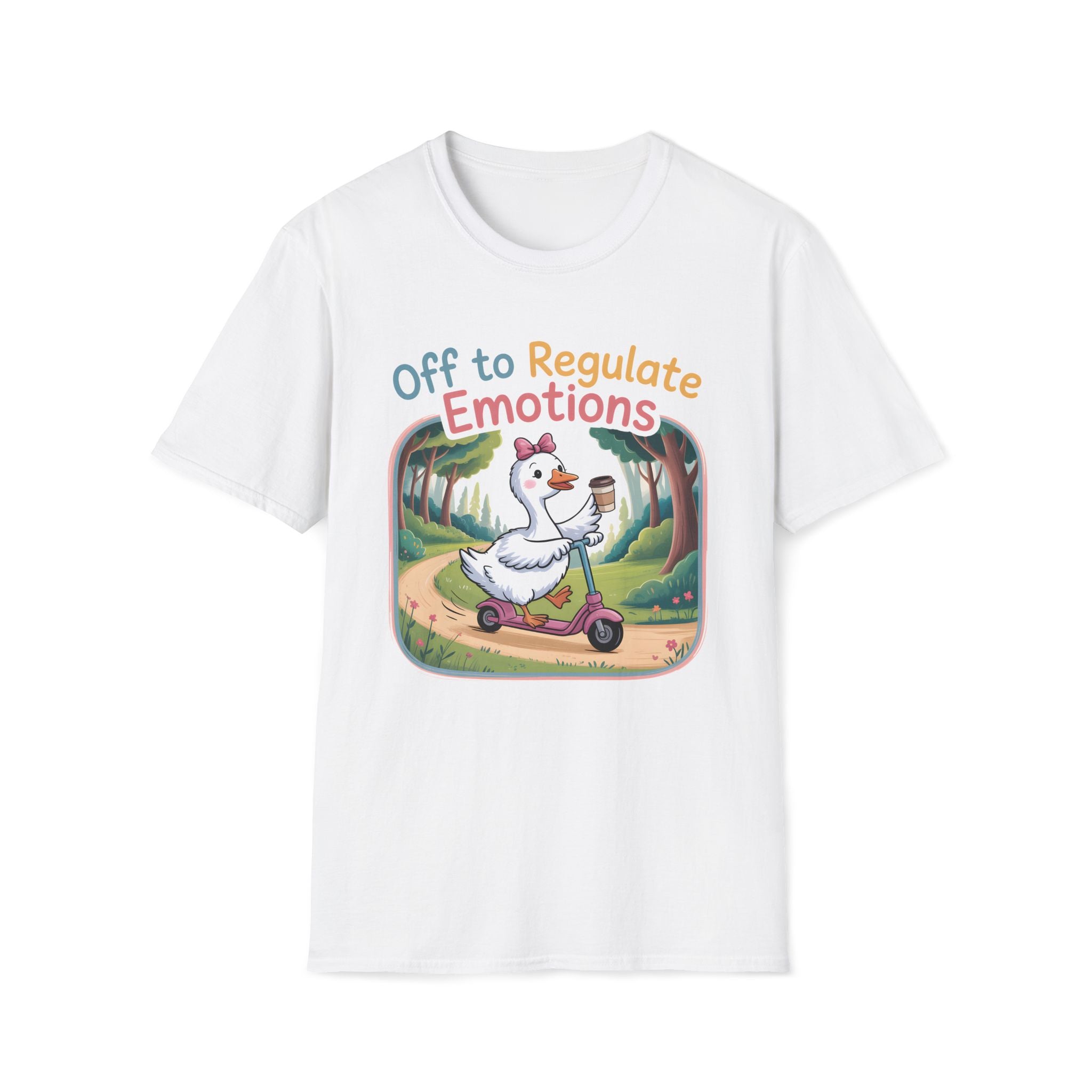 Off to Regulate Emotions Unisex T-Shirt White Unisex Adult T-shirt animal Globally Fulfilled