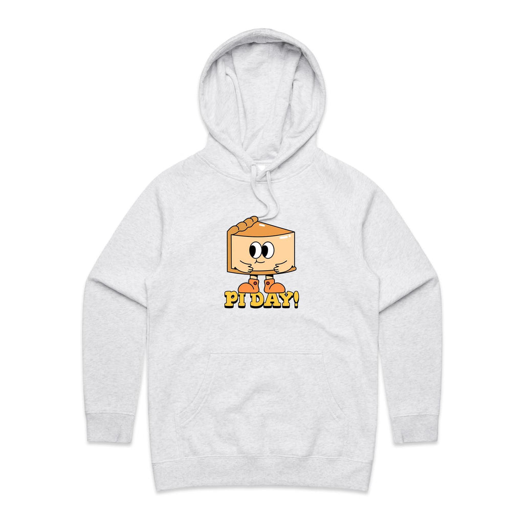 Pi Day - Womens Hoodie White Marle Womens Hoodie Maths Printed In Australia
