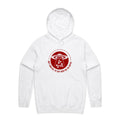 UFO, I'm Just Here For The Coffee Men's AS Colour Hoodie White Mens Hoodie Coffee Printed In Australia Sci Fi