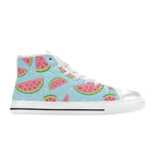 Pink Watermelon Kids High Top Canvas Shoes