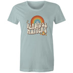 Kindness Matters - Womens T-shirt Pale Blue Womens T-shirt Kindness Positivity Printed In Australia Retro