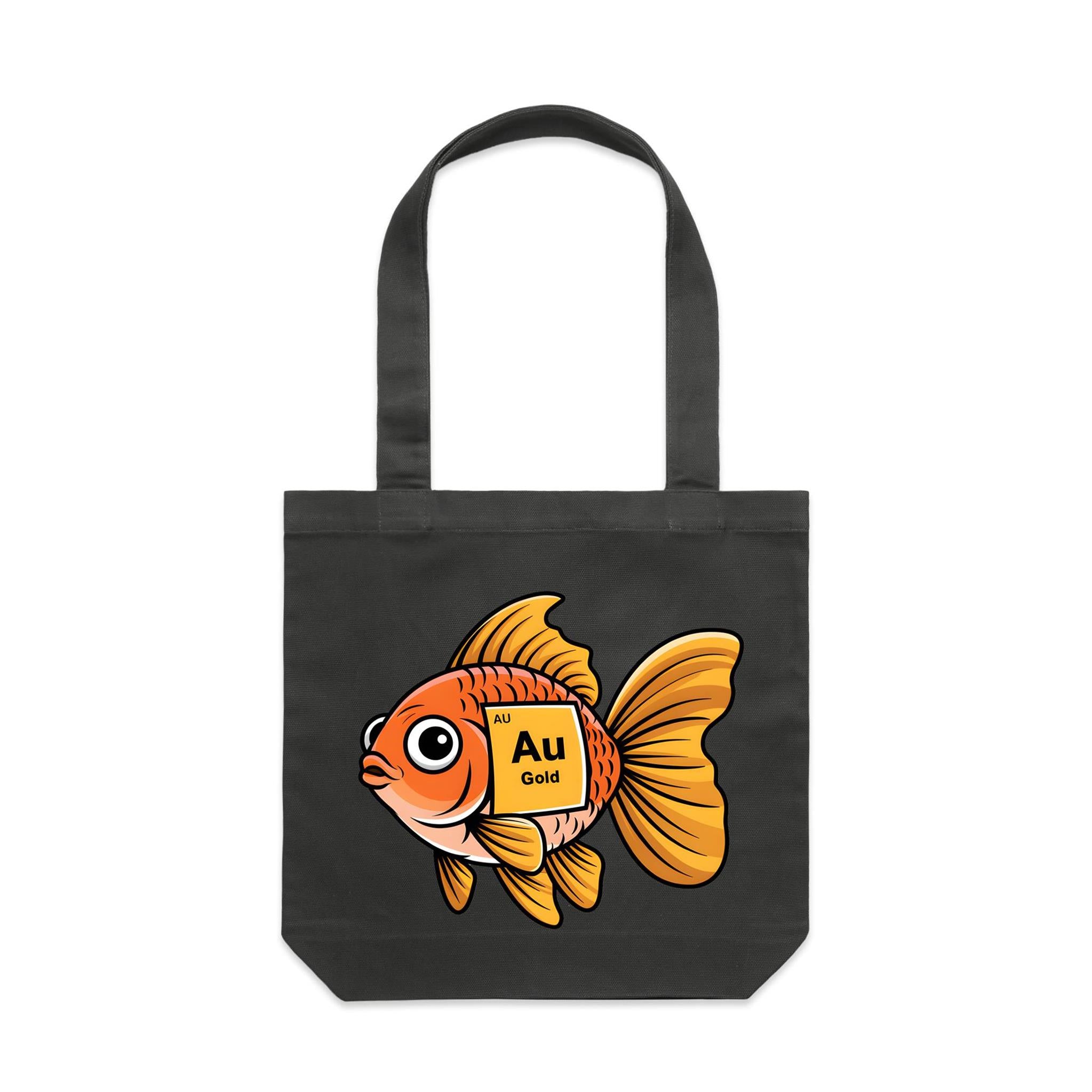 Gold Fish Periodic Table Canvas Tote Bag
