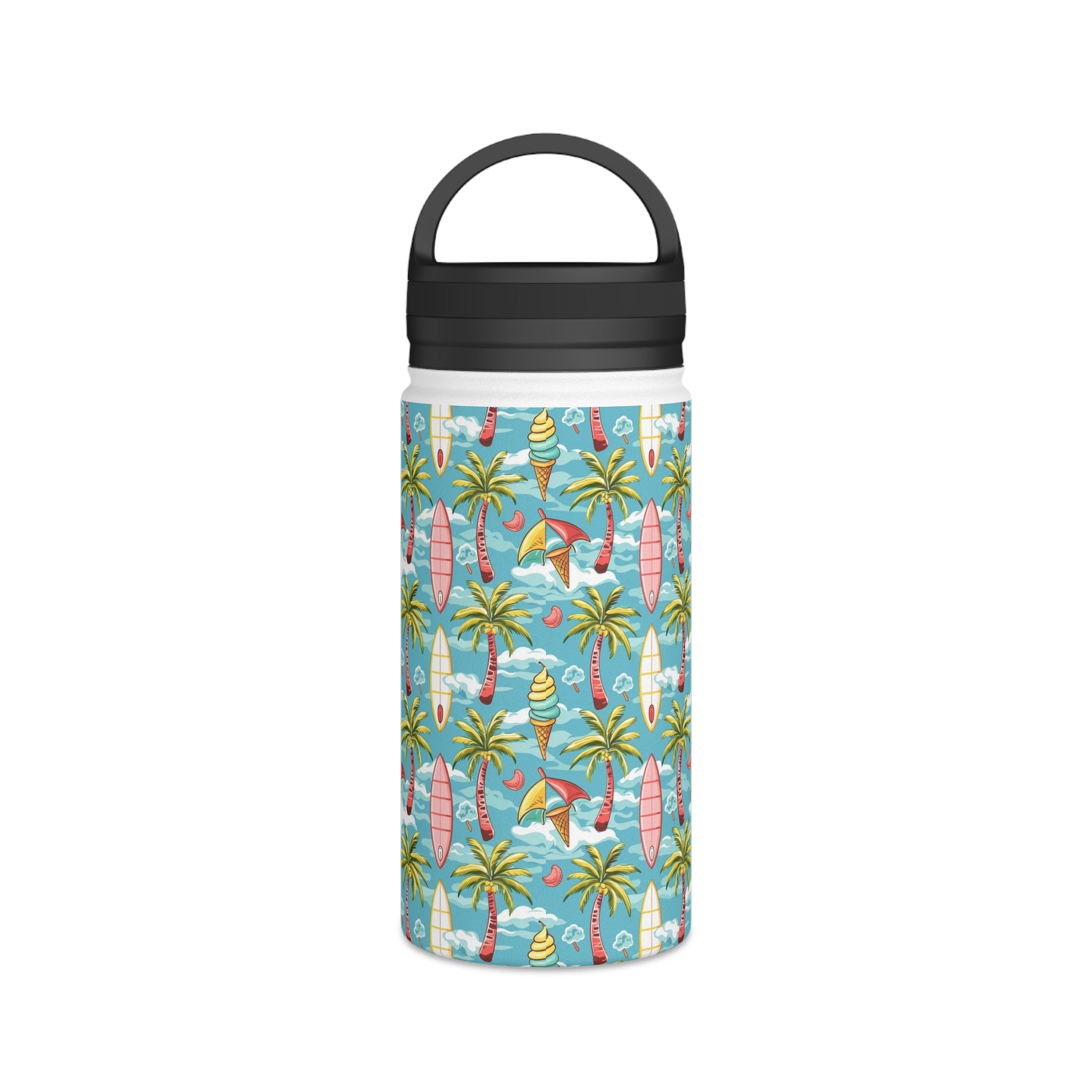 Summer Surf Stainless Steel Water Bottle, Handle Lid Stainless Steel Water Bottle With Handle Lid Globally Fulfilled Summer Surf