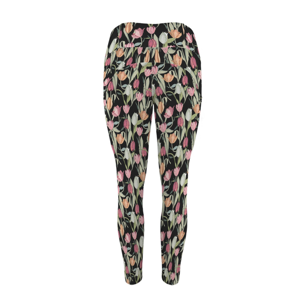Tulips - Women's High Waist Pockets Yoga Leggings