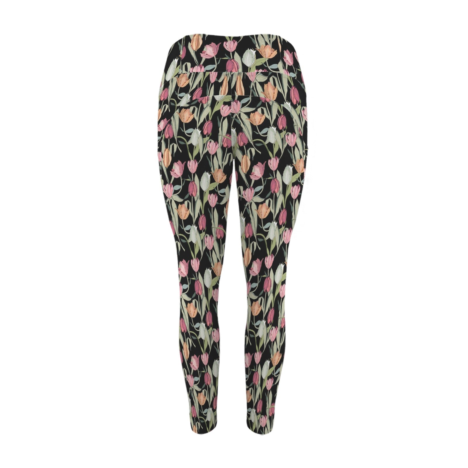 Tulips - Women's High Waist Pockets Yoga Leggings