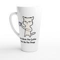 First I Drink The Coffee, Then I Do The Things, Cat White Latte 17oz Ceramic Mug Default Title Latte Mug animal Coffee Globally Fulfilled