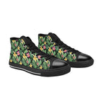 Frangipani Women's High Top Canvas Shoes Womens Classic High Top Shoes Plants Printed Offshore