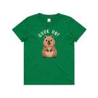 Quokka, Quok On Kid's AS Colour T-shirt Kelly Green Kids T-shirt animal Printed In Australia