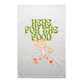 Here For The Food AS Colour Tea Towel White One Size Tea Towel Food Printed In Australia