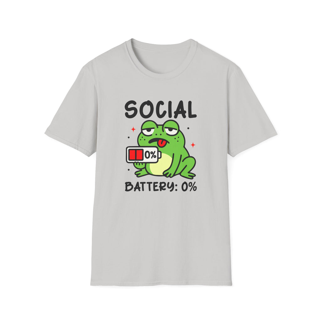 Frog, Social Battery - Unisex Softstyle T-Shirt