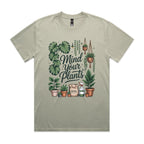 Mind Your Plants AS Colour Heavy Faded Tee Unisex Faded eucalyptus Heavy Faded T-shirt Plants Printed In Australia