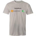 Currently On Aeroplane Mode - Mens T-Shirt Light Grey Mens T-shirt Printed In Australia Tech