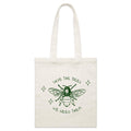 Save The Bees Parcel Canvas Tote Bag Default Title Small Tote Bag Environment Printed In Australia