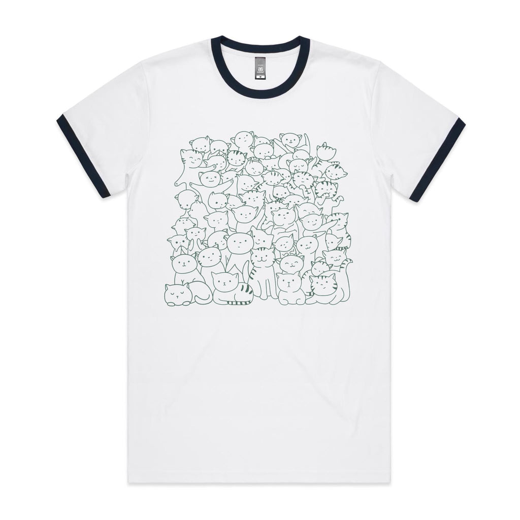 Lots And Lots Of Cats AS Colour Staple Ringer Tee