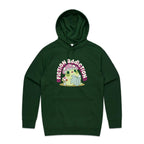 Fiction Addiction - Mens Hoodie Forest Green Mens Hoodie Printed In Australia Reading