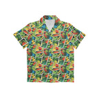 Tropical Comic Book Style Junior Kids Hawaiian Shirt