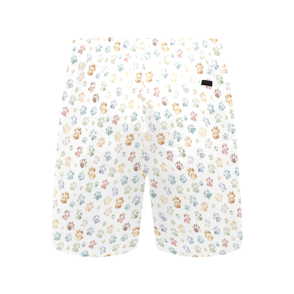 Paw Print Men's Mid-Length Beach Shorts Men's Mid-Length Beach Shorts animal Printed Offshore