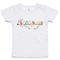 Birds On A Branch - Baby T-shirt White Baby T-shirt animal Printed In Australia