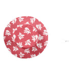 Red Retro Foliage Wide Brim Bucket Hat Wide Brim Bucket Hat Printed Offshore Retro
