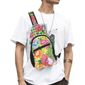Bright Watercolour Floral Chest Bag One Size Cross Body Chest Bag Plants Printed Offshore