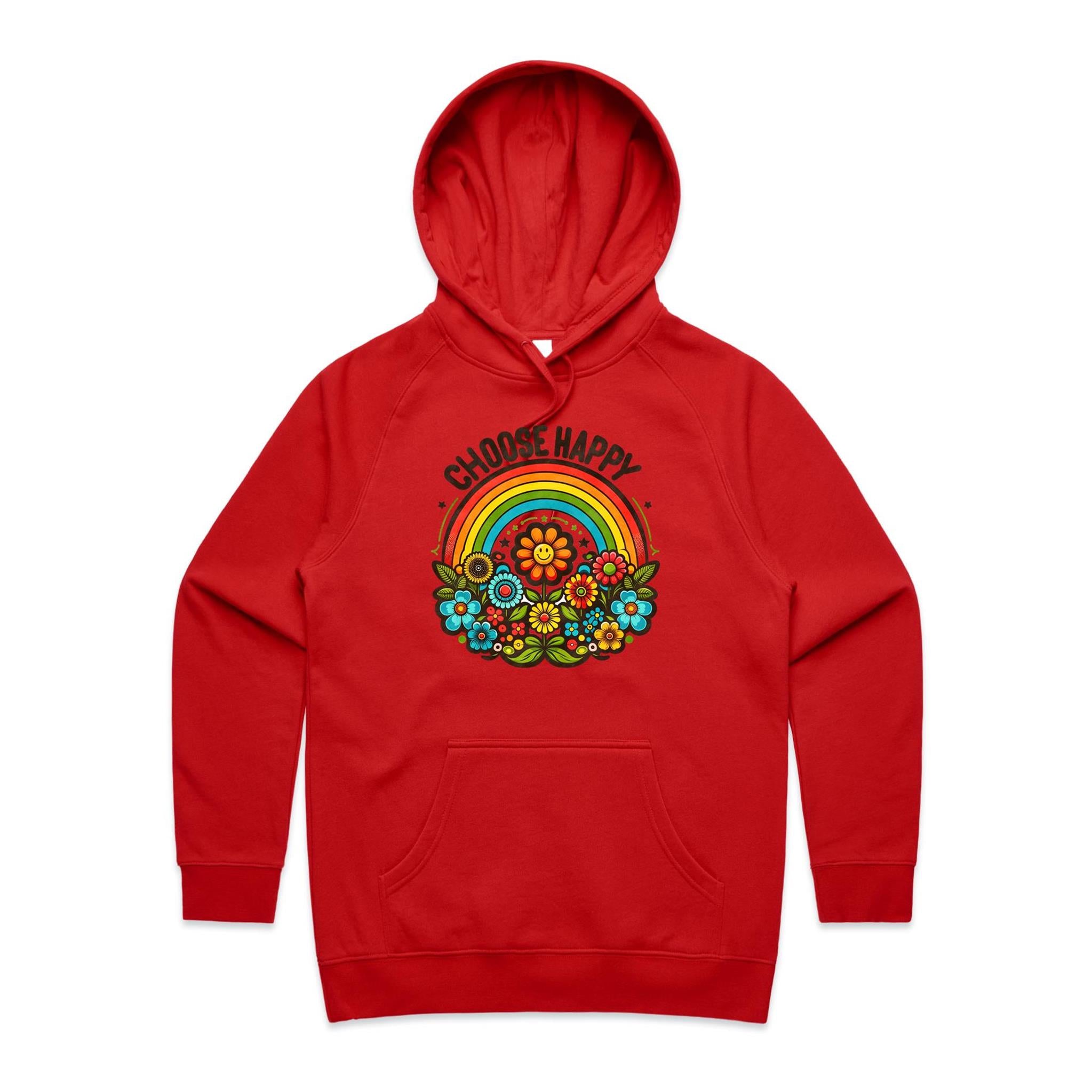 Choose Happy - Womens Hoodie