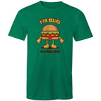 I'm Bun In A Million, Hamburger - Mens T-Shirt Kelly Green Mens T-shirt Food Printed In Australia