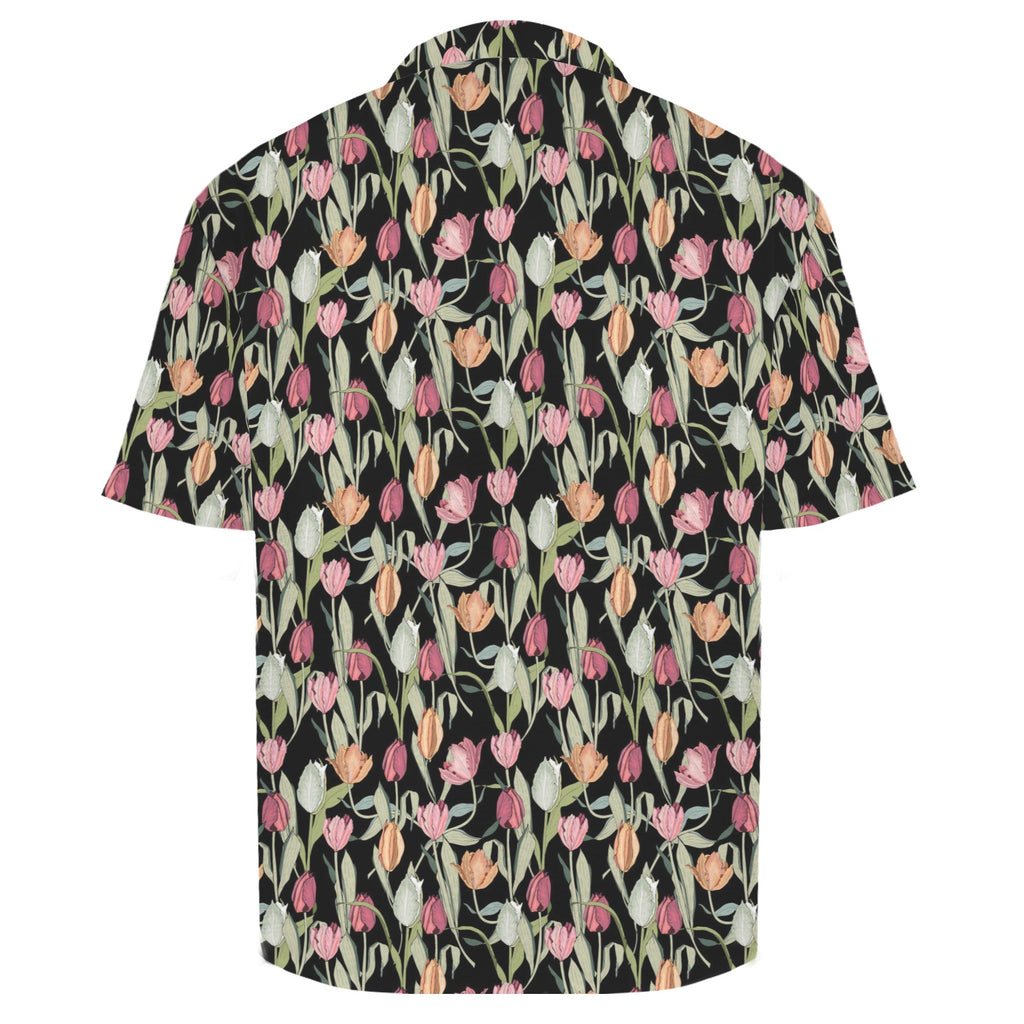Tulips Men's Crinkle Hawaiian Shirt