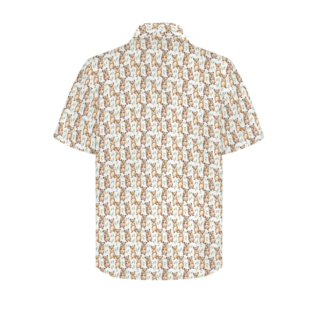 Quokkas Men's Short Sleeve Hawaiian Shirt