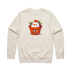 Chicken Pot Pi - AS Colour Stencil Crew Sweatshirt Ecru Sweatshirt Printed In Australia