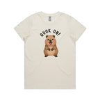 Quokka, Quok On Women's AS Colour T-shirt Natural Womens T-shirt animal Printed In Australia