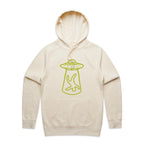 Alien Abduction, UFO - Mens Hoodie Ecru Mens Hoodie Printed In Australia Sci Fi