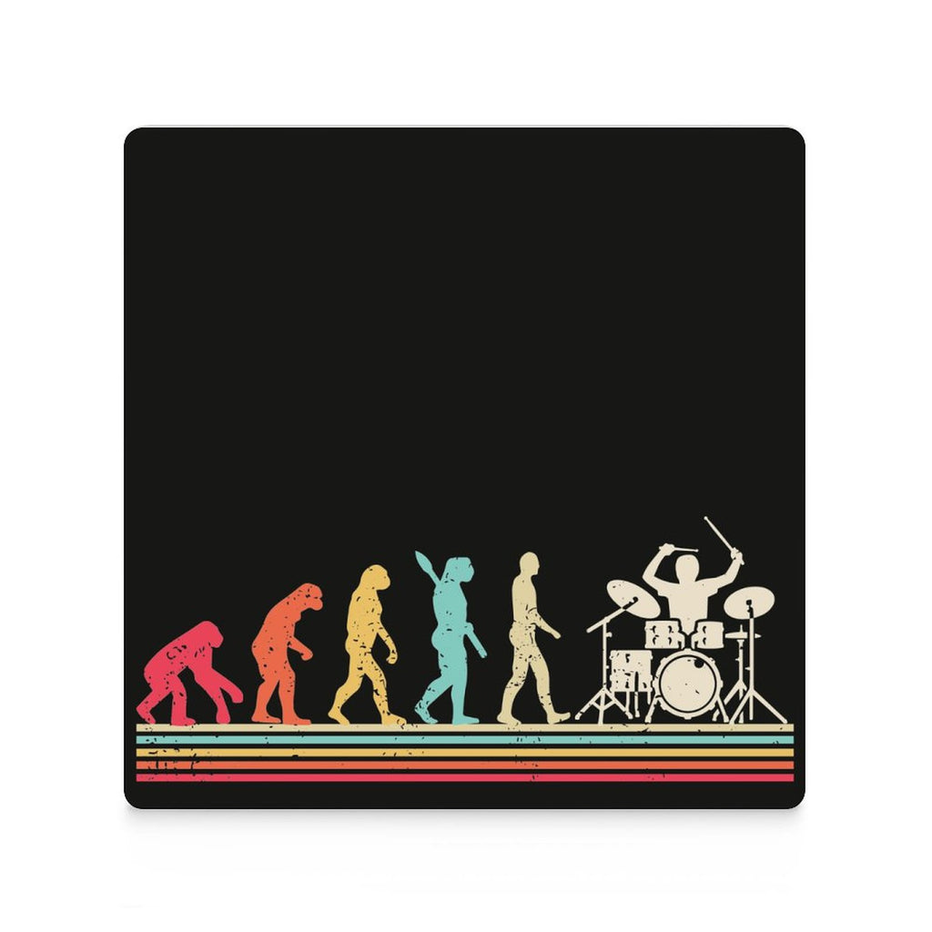 Drummer Evolution - Ceramic Coasters (Square) Ceramic Coasters Music Printed Offshore