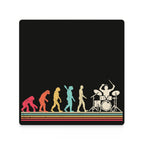 Drummer Evolution - Ceramic Coasters (Square) Ceramic Coasters Music Printed Offshore