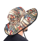 Watercolour Books Wide Brim Bucket Hat Wide Brim Bucket Hat Printed Offshore Reading