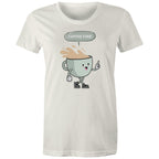 Coffee Time - Womens T-shirt Natural Womens T-shirt Coffee Printed In Australia