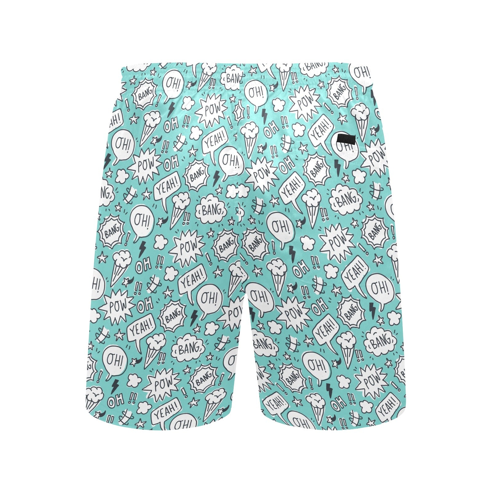 Comic Book Speech Bubbles - Men's Mid-Length Beach Shorts Men's Mid-Length Beach Shorts comic Printed Offshore