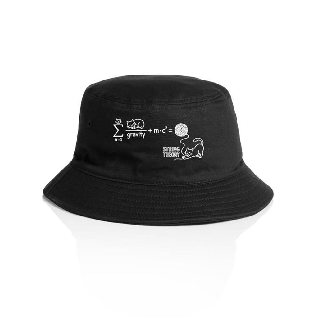 Cat String Theory Physics AS Colour Bucket Hat