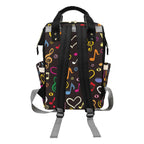 Musical Notes - Multi-Function Backpack, Nappy / Diaper Bag
