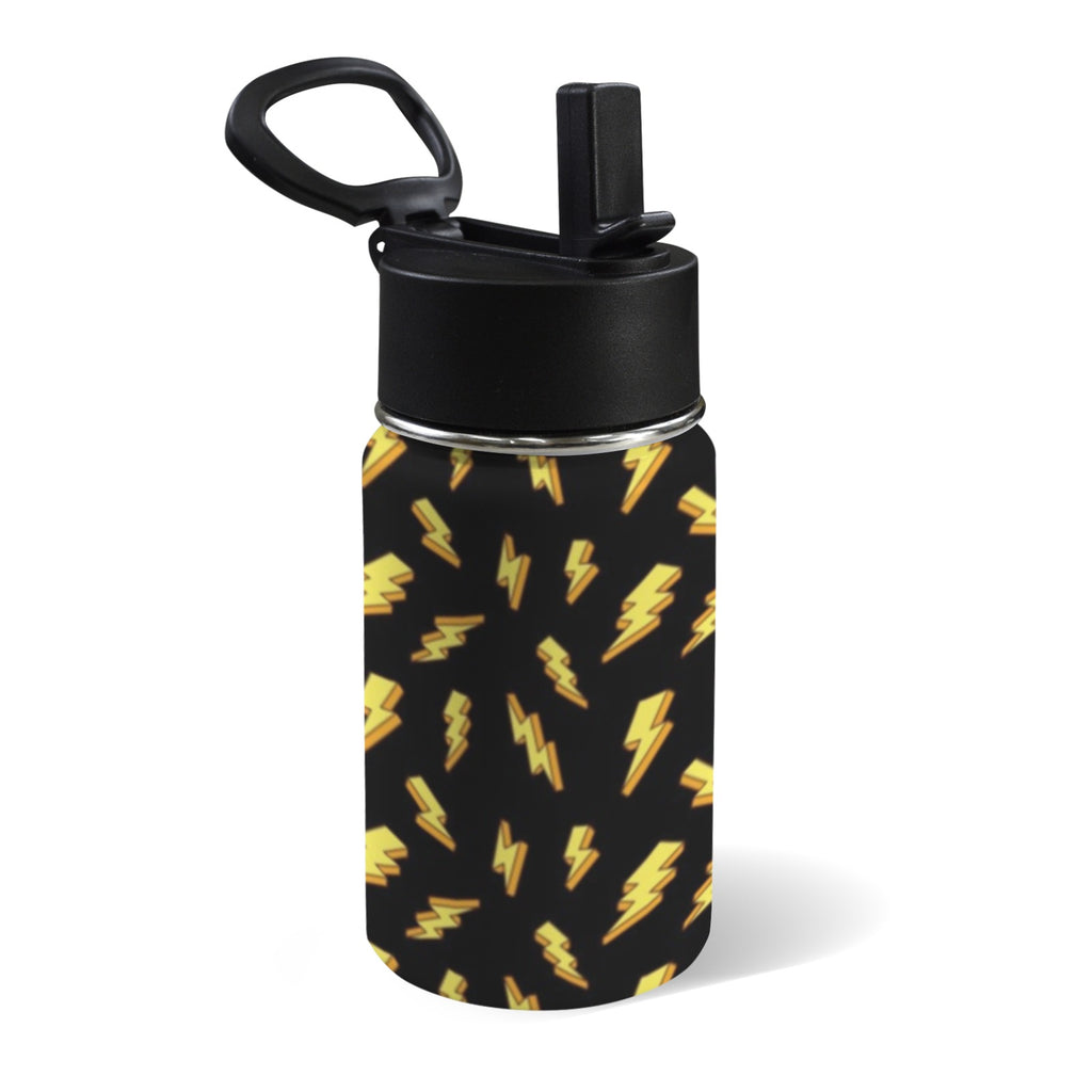 Lightning Bolts 12oz Kids Water Bottle with Straw Lid