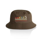 Evolution Of A Trumpet Player AS Colour Bucket Hat Walnut One Size As Colour Bucket Hat Music Printed In Australia