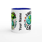 Personalised - Save The Earth, Alien - 11oz Ceramic Mug Personalised Mug customise Environment Globally Fulfilled personalise Sci Fi