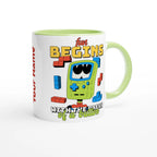 Personalised - Fun Begins With The Press Of A Button - White 11oz Ceramic Mug Personalised 11oz Mug customise Games Globally Fulfilled personalise